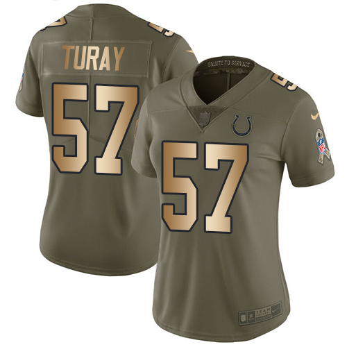 Nike Colts #57 Kemoko Turay Olive/Gold Women's Stitched NFL Limited 2017 Salute to Service Jersey Nike Colts #57 Kemoko Turay Olive/Gold Women's Stitched NFL Limited 2017 Salute to Service Jersey