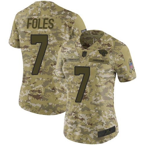Nike Jaguars #7 Nick Foles Camo Women's Stitched NFL Limited 2018 Salute to Service Jersey Nike Jaguars #7 Nick Foles Camo Women's Stitched NFL Limited 2018 Salute to Service Jersey