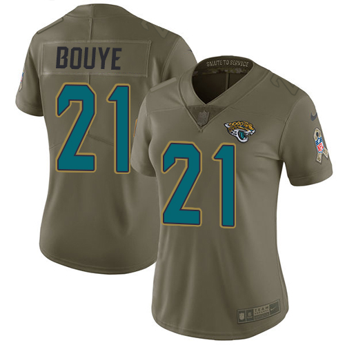 Nike Jaguars #21 A.J. Bouye Olive Women's Stitched NFL Limited 2017 Salute to Service Jersey Nike Jaguars #21 A.J. Bouye Olive Women's Stitched NFL Limited 2017 Salute to Service Jersey