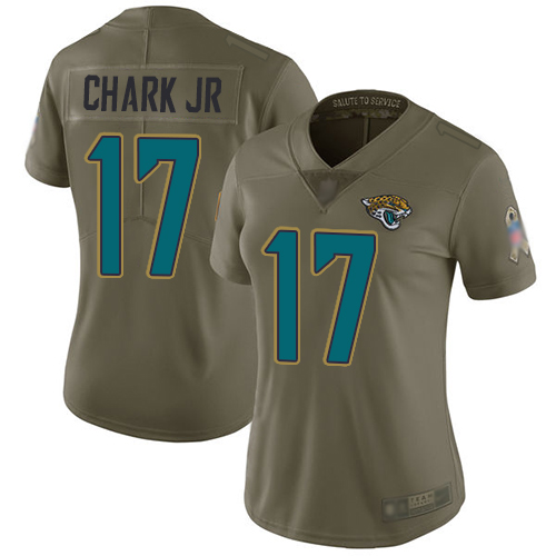 Nike Jaguars #17 DJ Chark Jr Olive Women's Stitched NFL Limited 2017 Salute to Service Jersey Nike Jaguars #17 DJ Chark Jr Olive Women's Stitched NFL Limited 2017 Salute to Service Jersey