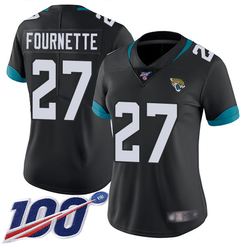 Nike Jaguars #27 Leonard Fournette Black Team Color Women's Stitched NFL 100th Season Vapor Limited Jersey Nike Jaguars #27 Leonard Fournette Black Team Color Women's Stitched NFL 100th Season Vapor Limited Jersey