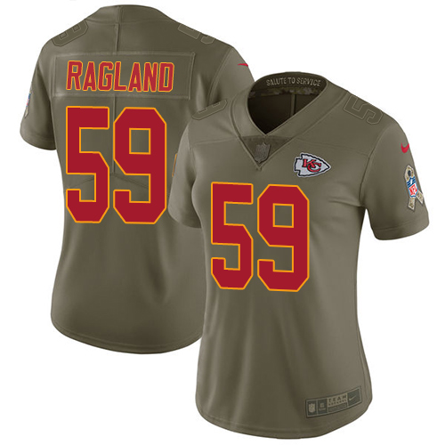 Nike Chiefs #59 Reggie Ragland Olive Women's Stitched NFL Limited 2017 Salute to Service Jersey Nike Chiefs #59 Reggie Ragland Olive Women's Stitched NFL Limited 2017 Salute to Service Jersey