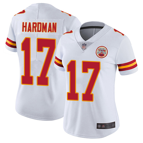 Nike Chiefs #17 Mecole Hardman White Women's Stitched NFL Vapor Untouchable Limited Jersey Nike Chiefs #17 Mecole Hardman White Women's Stitched NFL Vapor Untouchable Limited Jersey