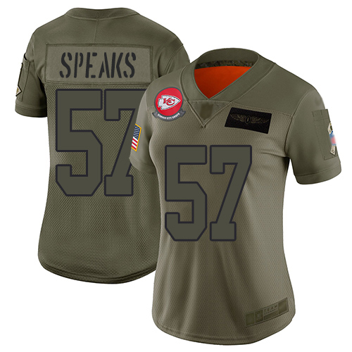 Nike Chiefs #57 Breeland Speaks Camo Women's Stitched NFL Limited 2019 Salute to Service Jersey Nike Chiefs #57 Breeland Speaks Camo Women's Stitched NFL Limited 2019 Salute to Service Jersey