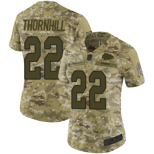 Nike Chiefs #22 Juan Thornhill Camo Women's Stitched NFL Limited 2018 Salute to Service Jersey Nike Chiefs #22 Juan Thornhill Camo Women's Stitched NFL Limited 2018 Salute to Service Jersey