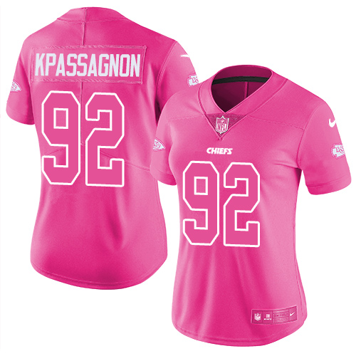 Nike Chiefs #92 Tanoh Kpassagnon Pink Women's Stitched NFL Limited Rush Fashion Jersey Nike Chiefs #92 Tanoh Kpassagnon Pink Women's Stitched NFL Limited Rush Fashion Jersey