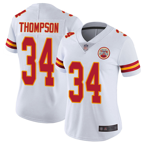 Nike Chiefs #34 Darwin Thompson White Women's Stitched NFL Vapor Untouchable Limited Jersey Nike Chiefs #34 Darwin Thompson White Women's Stitched NFL Vapor Untouchable Limited Jersey