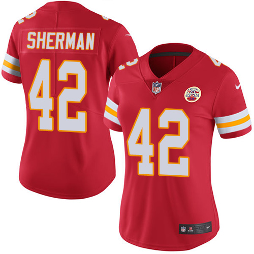 Nike Chiefs #42 Anthony Sherman Red Team Color Women's Stitched NFL Vapor Untouchable Limited Jersey Nike Chiefs #42 Anthony Sherman Red Team Color Women's Stitched NFL Vapor Untouchable Limited Jersey
