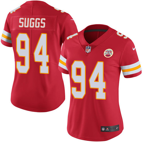 Nike Chiefs #94 Terrell Suggs Red Team Color Women's Stitched NFL Vapor Untouchable Limited Jersey Nike Chiefs #94 Terrell Suggs Red Team Color Women's Stitched NFL Vapor Untouchable Limited Jersey