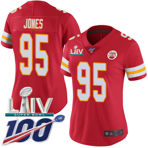 Nike Chiefs #95 Chris Jones Red Super Bowl LIV 2020 Team Color Women's Stitched NFL 100th Season Vapor Untouchable Limited Jersey Nike Chiefs #95 Chris Jones Red Super Bowl LIV 2020 Team Color Women's Stitched NFL 100th Season Vapor Untouchable Limited Jersey