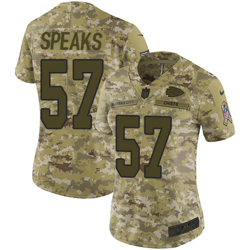 Nike Chiefs #57 Breeland Speaks Camo Women's Stitched NFL Limited 2018 Salute to Service Jersey Nike Chiefs #57 Breeland Speaks Camo Women's Stitched NFL Limited 2018 Salute to Service Jersey