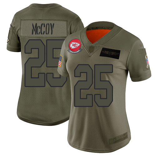 Nike Chiefs #25 LeSean McCoy Camo Women's Stitched NFL Limited 2019 Salute to Service Jersey Nike Chiefs #25 LeSean McCoy Camo Women's Stitched NFL Limited 2019 Salute to Service Jersey