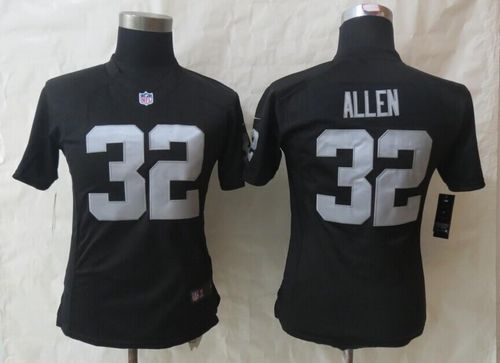 Nike Raiders #32 Marcus Allen Black Team Color Women's Stitched NFL Elite Jersey Nike Raiders #32 Marcus Allen Black Team Color Women's Stitched NFL Elite Jersey