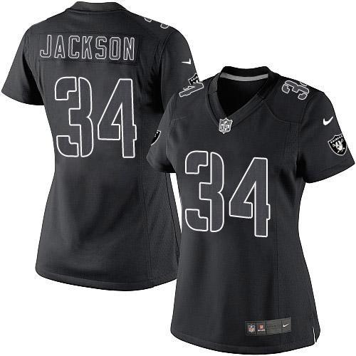 Nike Raiders #34 Bo Jackson Black Impact Women's Stitched NFL Limited Jersey Nike Raiders #34 Bo Jackson Black Impact Women's Stitched NFL Limited Jersey