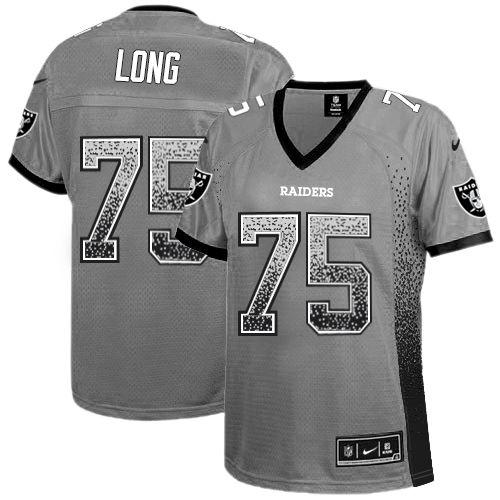 Nike Raiders #75 Howie Long Grey Women's Stitched NFL Elite Drift Fashion Jersey Nike Raiders #75 Howie Long Grey Women's Stitched NFL Elite Drift Fashion Jersey