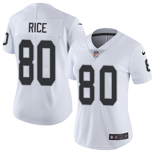 Nike Raiders #80 Jerry Rice White Women's Stitched NFL Vapor Untouchable Limited Jersey Nike Raiders #80 Jerry Rice White Women's Stitched NFL Vapor Untouchable Limited Jersey