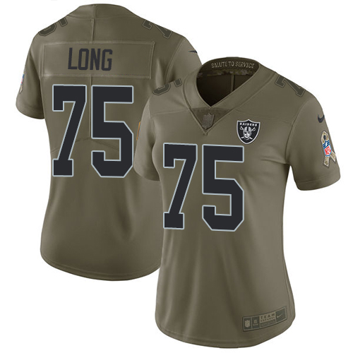 Nike Raiders #75 Howie Long Olive Women's Stitched NFL Limited 2017 Salute to Service Jersey Nike Raiders #75 Howie Long Olive Women's Stitched NFL Limited 2017 Salute to Service Jersey