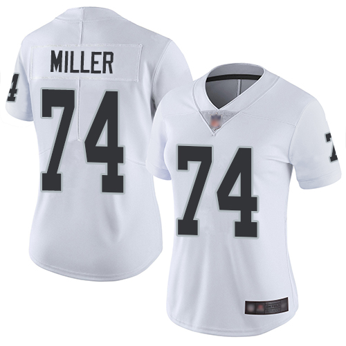 Nike Raiders #74 Kolton Miller White Women's Stitched NFL Vapor Untouchable Limited Jersey Nike Raiders #74 Kolton Miller White Women's Stitched NFL Vapor Untouchable Limited Jersey