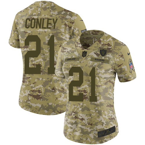 Nike Raiders #21 Gareon Conley Camo Women's Stitched NFL Limited 2018 Salute to Service Jersey Nike Raiders #21 Gareon Conley Camo Women's Stitched NFL Limited 2018 Salute to Service Jersey