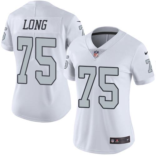 Nike Raiders #75 Howie Long White Women's Stitched NFL Limited Rush Jersey Nike Raiders #75 Howie Long White Women's Stitched NFL Limited Rush Jersey