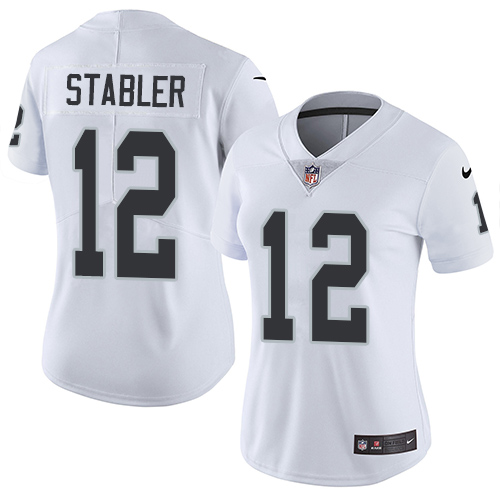 Nike Raiders #12 Kenny Stabler White Women's Stitched NFL Vapor Untouchable Limited Jersey Nike Raiders #12 Kenny Stabler White Women's Stitched NFL Vapor Untouchable Limited Jersey