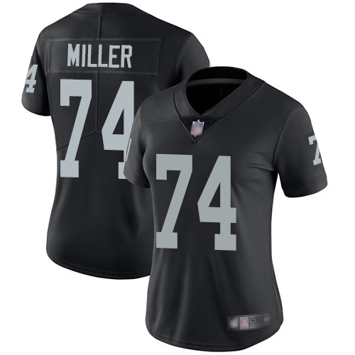 Nike Raiders #74 Kolton Miller Black Team Color Women's Stitched NFL Vapor Untouchable Limited Jersey Nike Raiders #74 Kolton Miller Black Team Color Women's Stitched NFL Vapor Untouchable Limited Jersey