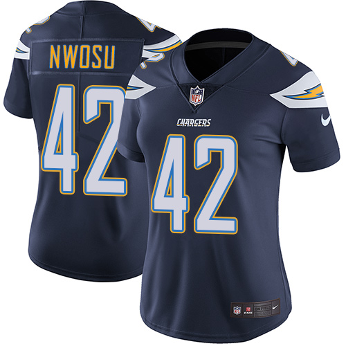 Nike Chargers #42 Uchenna Nwosu Navy Blue Team Color Women's Stitched NFL Vapor Untouchable Limited Jersey Nike Chargers #42 Uchenna Nwosu Navy Blue Team Color Women's Stitched NFL Vapor Untouchable Limited Jersey