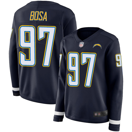Nike Chargers #97 Joey Bosa Navy Blue Team Color Women's Stitched NFL Limited Therma Long Sleeve Jersey Nike Chargers #97 Joey Bosa Navy Blue Team Color Women's Stitched NFL Limited Therma Long Sleeve Jersey