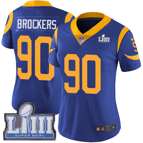 Nike Rams #90 Michael Brockers Royal Blue Alternate Super Bowl LIII Bound Women's Stitched NFL Vapor Untouchable Limited Jersey Nike Rams #90 Michael Brockers Royal Blue Alternate Super Bowl LIII Bound Women's Stitched NFL Vapor Untouchable Limited Jersey