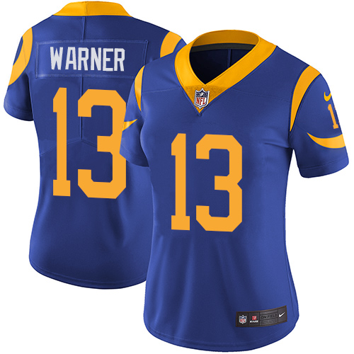 Nike Rams #13 Kurt Warner Royal Blue Alternate Women's Stitched NFL Vapor Untouchable Limited Jersey Nike Rams #13 Kurt Warner Royal Blue Alternate Women's Stitched NFL Vapor Untouchable Limited Jersey