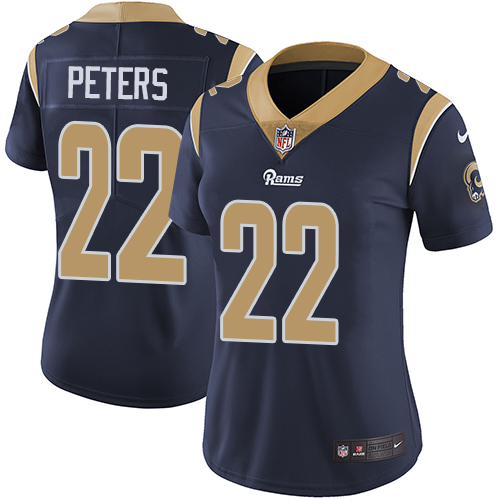 Nike Rams #22 Marcus Peters Navy Blue Team Color Women's Stitched NFL Vapor Untouchable Limited Jersey Nike Rams #22 Marcus Peters Navy Blue Team Color Women's Stitched NFL Vapor Untouchable Limited Jersey