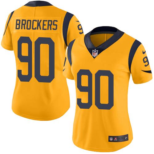 Nike Rams #90 Michael Brockers Gold Women's Stitched NFL Limited Rush Jersey Nike Rams #90 Michael Brockers Gold Women's Stitched NFL Limited Rush Jersey