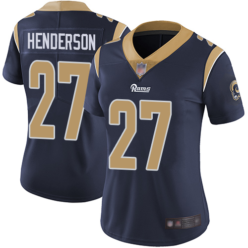 Nike Rams #27 Darrell Henderson Navy Blue Team Color Women's Stitched NFL Vapor Untouchable Limited Jersey Nike Rams #27 Darrell Henderson Navy Blue Team Color Women's Stitched NFL Vapor Untouchable Limited Jersey