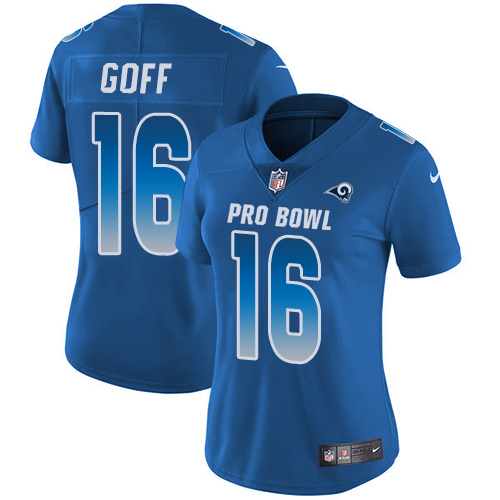 Nike Rams #16 Jared Goff Royal Women's Stitched NFL Limited NFC 2019 Pro Bowl Jersey Nike Rams #16 Jared Goff Royal Women's Stitched NFL Limited NFC 2019 Pro Bowl Jersey
