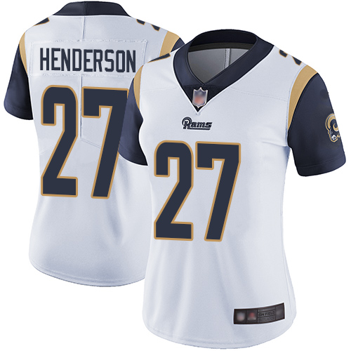 Nike Rams #27 Darrell Henderson White Women's Stitched NFL Vapor Untouchable Limited Jersey Nike Rams #27 Darrell Henderson White Women's Stitched NFL Vapor Untouchable Limited Jersey