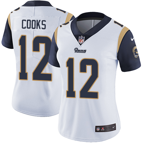Nike Rams #12 Brandin Cooks White Women's Stitched NFL Vapor Untouchable Limited Jersey Nike Rams #12 Brandin Cooks White Women's Stitched NFL Vapor Untouchable Limited Jersey