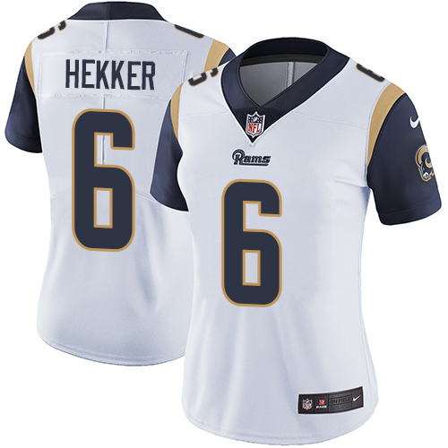 Nike Rams #6 Johnny Hekker White Women's Stitched NFL Vapor Untouchable Limited Jersey Nike Rams #6 Johnny Hekker White Women's Stitched NFL Vapor Untouchable Limited Jersey