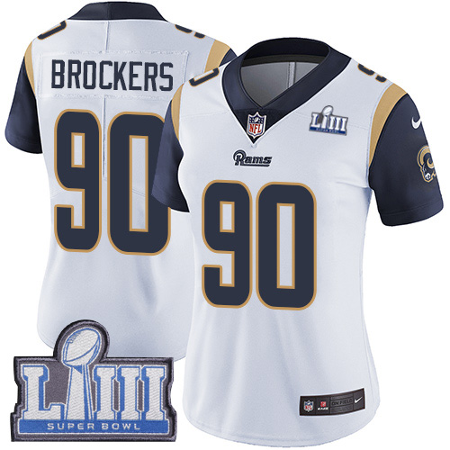 Nike Rams #90 Michael Brockers White Super Bowl LIII Bound Women's Stitched NFL Vapor Untouchable Limited Jersey Nike Rams #90 Michael Brockers White Super Bowl LIII Bound Women's Stitched NFL Vapor Untouchable Limited Jersey