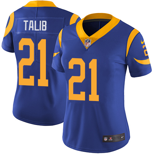 Nike Rams #21 Aqib Talib Royal Blue Alternate Women's Stitched NFL Vapor Untouchable Limited Jersey Nike Rams #21 Aqib Talib Royal Blue Alternate Women's Stitched NFL Vapor Untouchable Limited Jersey