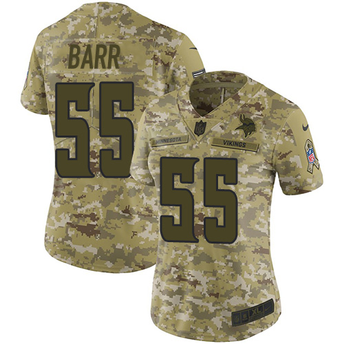 Nike Vikings #55 Anthony Barr Camo Women's Stitched NFL Limited 2018 Salute to Service Jersey Nike Vikings #55 Anthony Barr Camo Women's Stitched NFL Limited 2018 Salute to Service Jersey