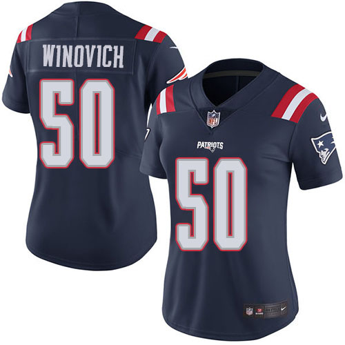 Nike Patriots #50 Chase Winovich Navy Blue Women's Stitched NFL Limited Rush Jersey Nike Patriots #50 Chase Winovich Navy Blue Women's Stitched NFL Limited Rush Jersey