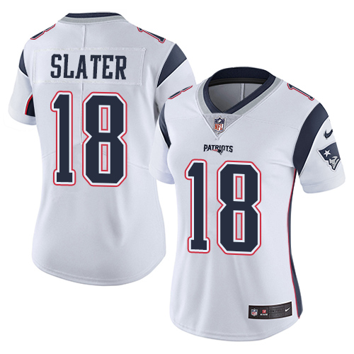 Nike Patriots #18 Matt Slater White Women's Stitched NFL Vapor Untouchable Limited Jersey Nike Patriots #18 Matt Slater White Women's Stitched NFL Vapor Untouchable Limited Jersey