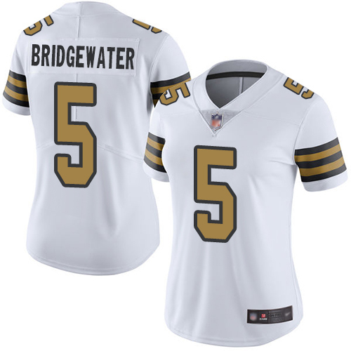 Nike Saints #5 Teddy Bridgewater White Women's Stitched NFL Limited Rush Jersey Nike Saints #5 Teddy Bridgewater White Women's Stitched NFL Limited Rush Jersey