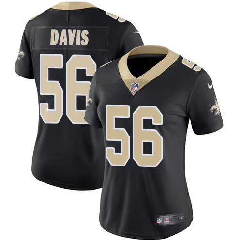 Nike Saints #56 DeMario Davis Black Team Color Women's Stitched NFL Vapor Untouchable Limited Jersey Nike Saints #56 DeMario Davis Black Team Color Women's Stitched NFL Vapor Untouchable Limited Jersey