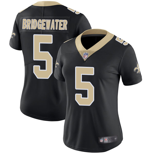 Nike Saints #5 Teddy Bridgewater Black Team Color Women's Stitched NFL Vapor Untouchable Limited Jersey Nike Saints #5 Teddy Bridgewater Black Team Color Women's Stitched NFL Vapor Untouchable Limited Jersey