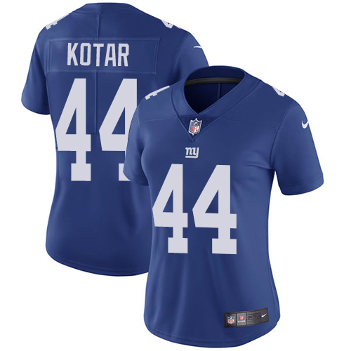 Nike Giants #44 Doug Kotar Royal Blue Team Color Women's Stitched NFL Vapor Untouchable Limited Jersey Nike Giants #44 Doug Kotar Royal Blue Team Color Women's Stitched NFL Vapor Untouchable Limited Jersey