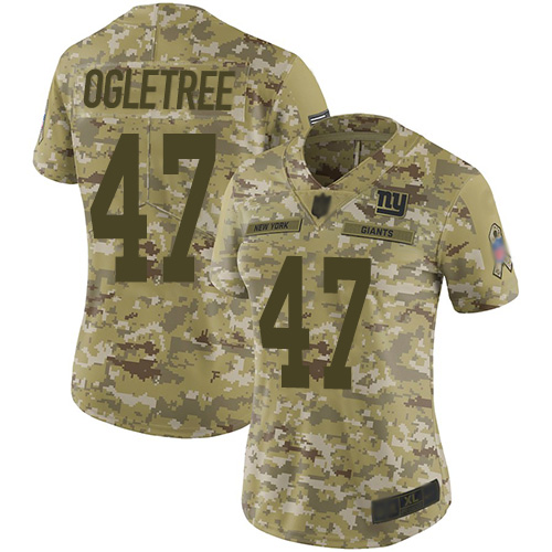 Nike Giants #47 Alec Ogletree Camo Women's Stitched NFL Limited 2018 Salute to Service Jersey Nike Giants #47 Alec Ogletree Camo Women's Stitched NFL Limited 2018 Salute to Service Jersey