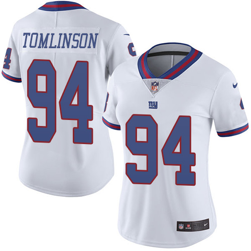 Nike Giants #94 Dalvin Tomlinson White Women's Stitched NFL Limited Rush Jersey Nike Giants #94 Dalvin Tomlinson White Women's Stitched NFL Limited Rush Jersey
