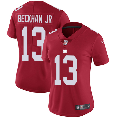 Nike Giants #13 Odell Beckham Jr Red Alternate Women's Stitched NFL Vapor Untouchable Limited Jersey Nike Giants #13 Odell Beckham Jr Red Alternate Women's Stitched NFL Vapor Untouchable Limited Jersey