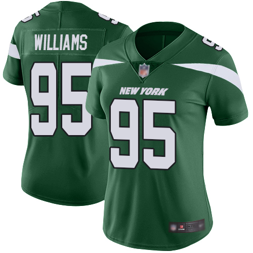 Nike Jets #95 Quinnen Williams Green Team Color Women's Stitched NFL Vapor Untouchable Limited Jersey Nike Jets #95 Quinnen Williams Green Team Color Women's Stitched NFL Vapor Untouchable Limited Jersey